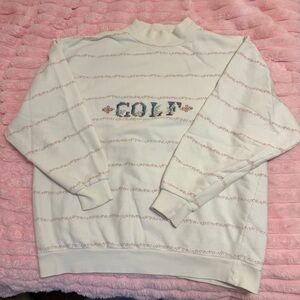 Vintage izod club embroidered mock neck sweatshirt